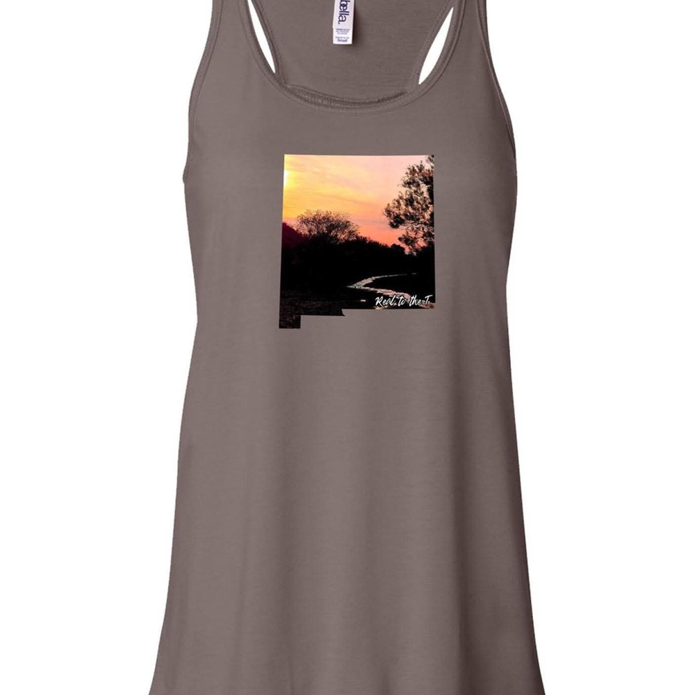 Elegant Brown Graphic Tank Top